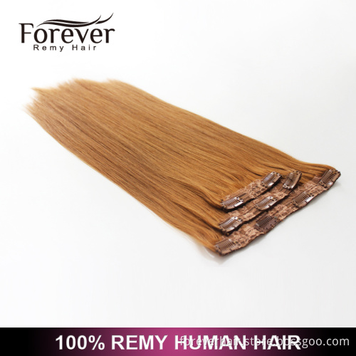 Forever High Quality Wholesale Price Accept OEM ODM 100 Remy All Color Clip In Hair Extension